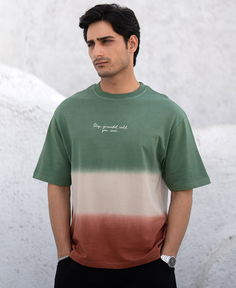 Green & Brown Ombre T-Shirt