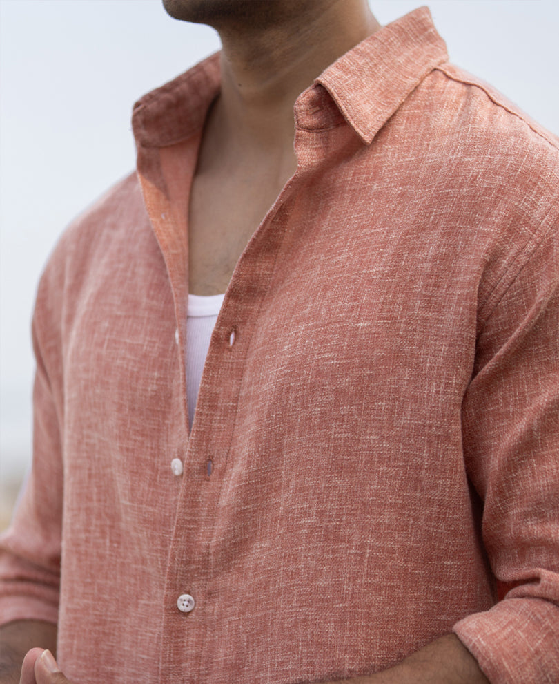Peach Structured Shirt