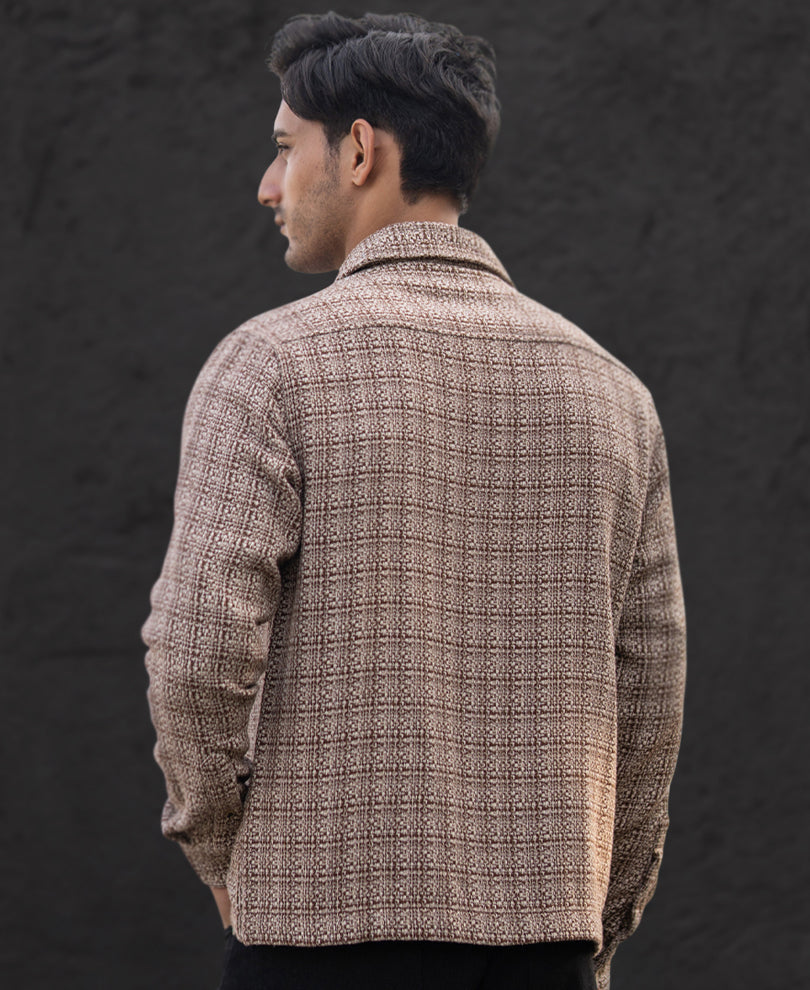 Multicolour Structured Checked Shirt