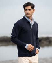 Navy Contrast Collar Polo T-Shirt