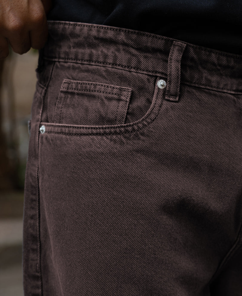 Charcoal Washed Baggy Jeans.