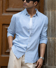 Blue Oxford Stripe Shirt