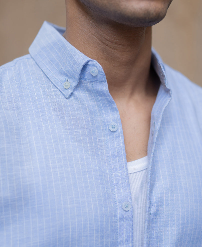 Light Blue Striped Shirt