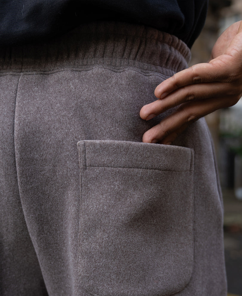 Brown Melange Baggy Trackpants