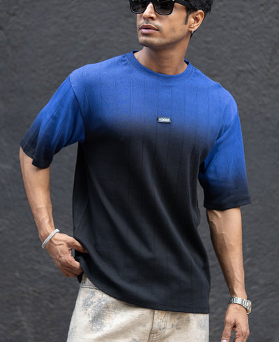 Black Sprayed Structure T-Shirt