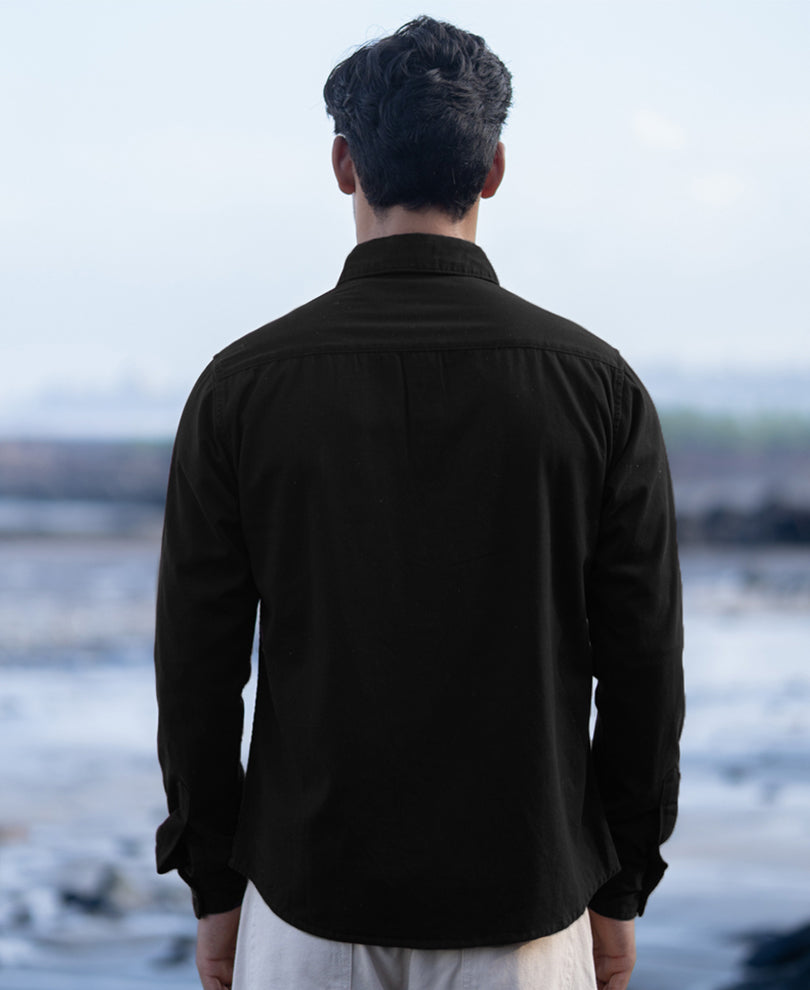 Black Denim Overshirt