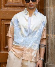 Cream Floral Print Shirt.