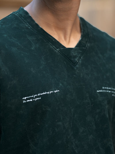 T-Shirt Oversize Fit Half Sleeve V Neck