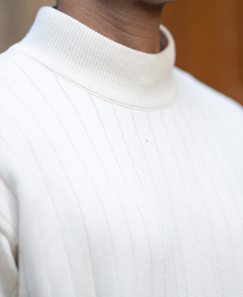 Off-White Structure Stripe High Neck Sweater