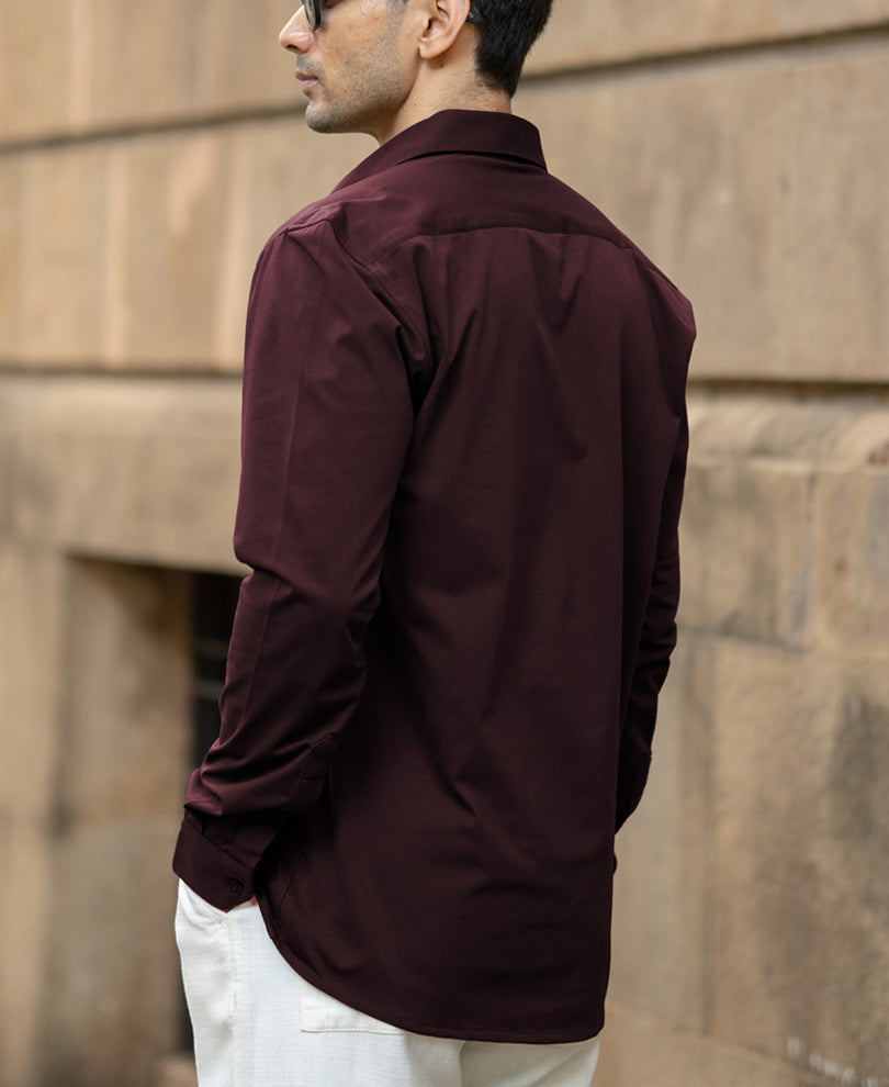 Wine Stretch Shirt.