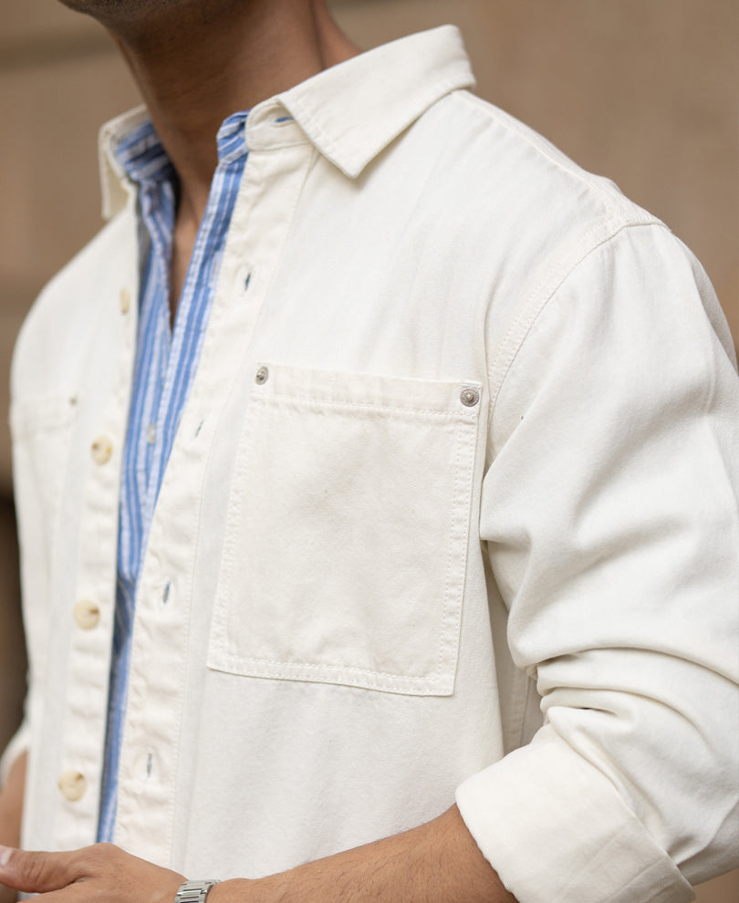 Off-White Structured Shirt With Pockets