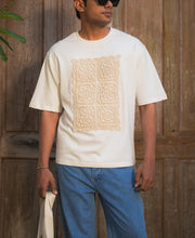 Off White Crochet Patch T-Shirt 100% Cotton