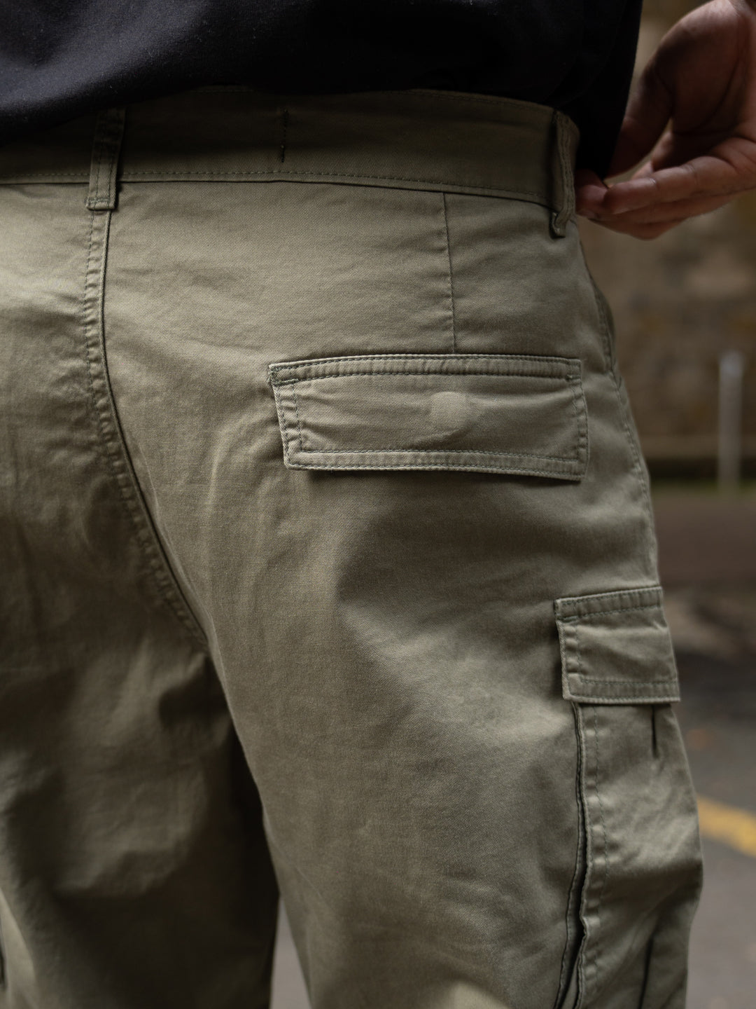 Olive Regular Fit Cotton Utility Cargo Pant