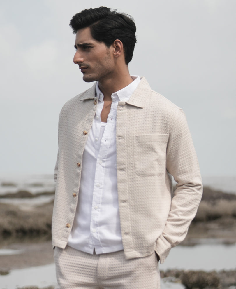 Cream Structured Co-ord Set