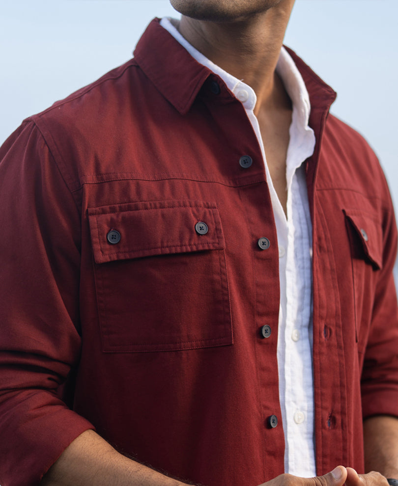 Brick Structure Cargo Overshirt