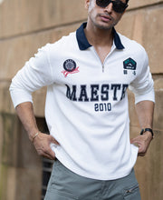 White Structured Printed T-Shirt