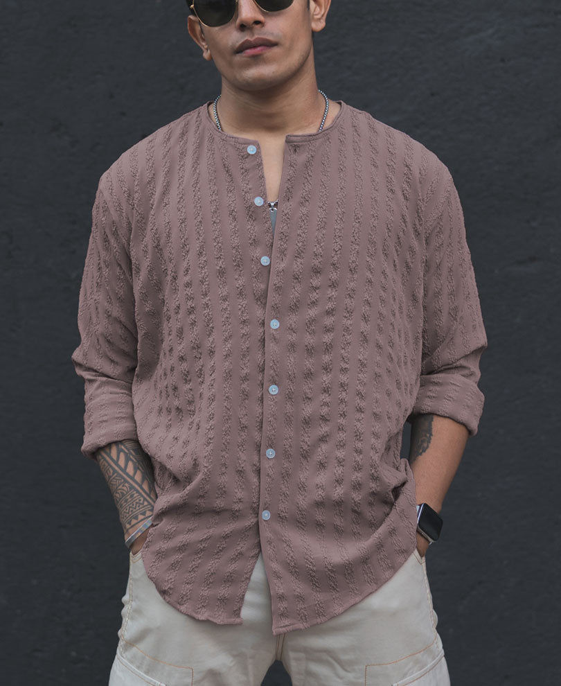 Onion Structured Henly Nack Full Sleeves Shirt
