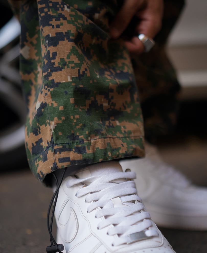 Camouflage Parachute Pant Army Green