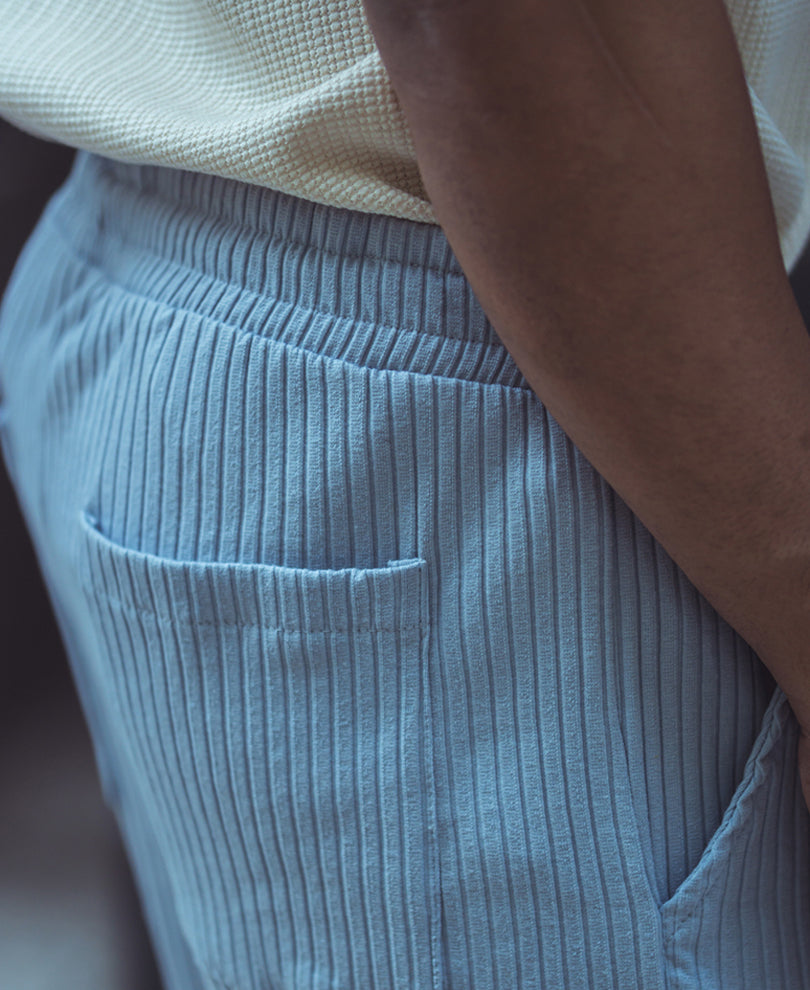 Sky Grey Baggy Fit Track Pant