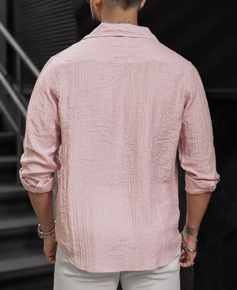 Dull Rose Regular Fit Full Sleeves Shirt