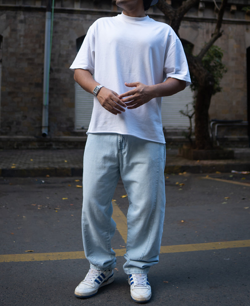 Sky Blue Denim Baggy Fit Jeans