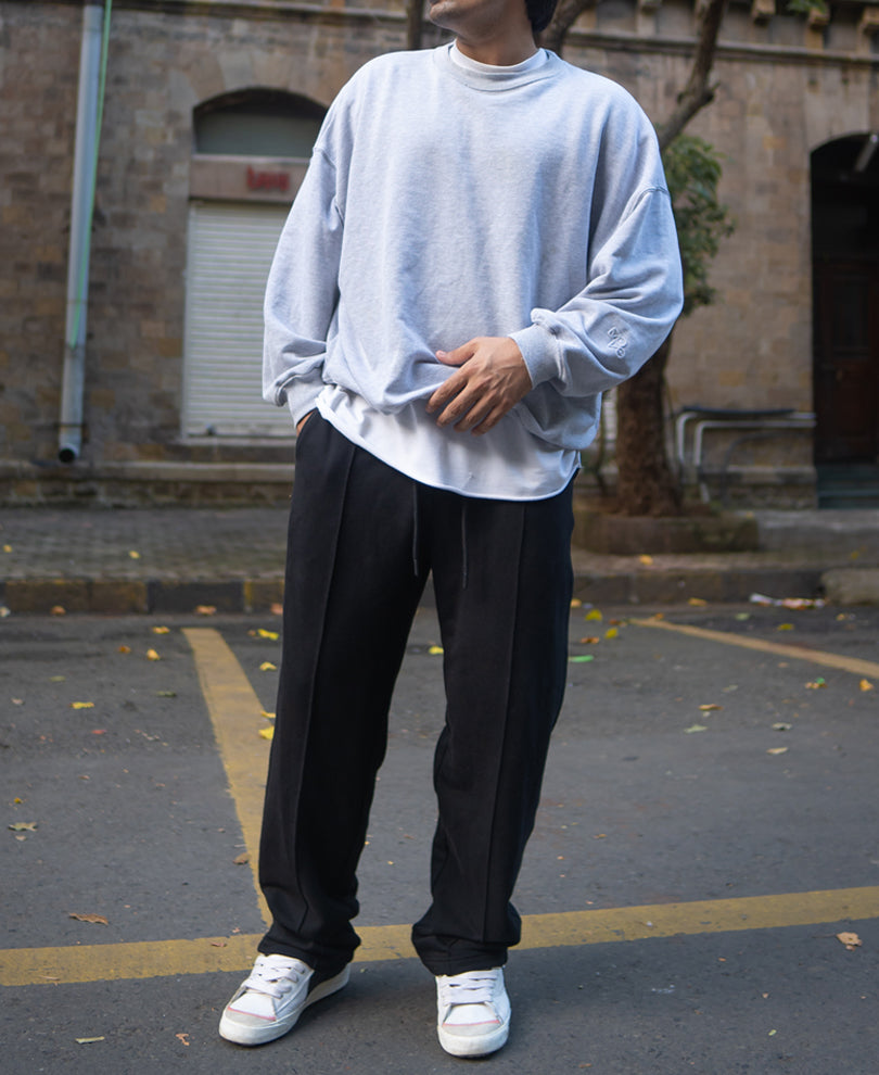 Black Track Pant Baggy Fit