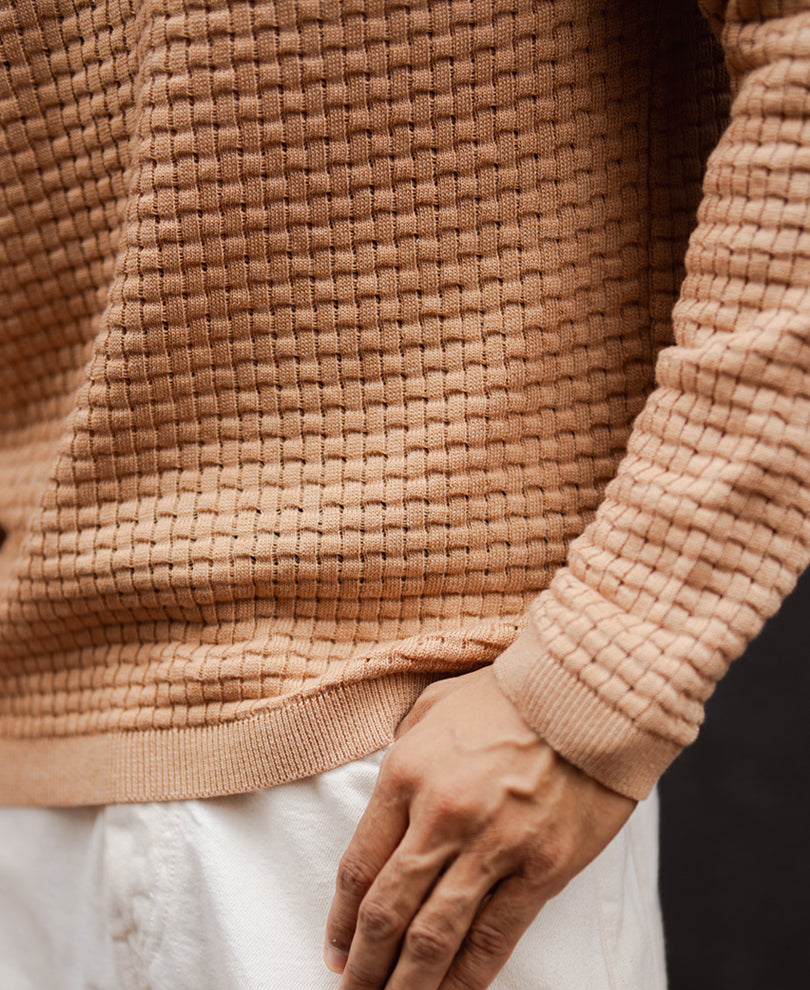 Dusty Rose Regular Fit Full Sleeves T-Shirt