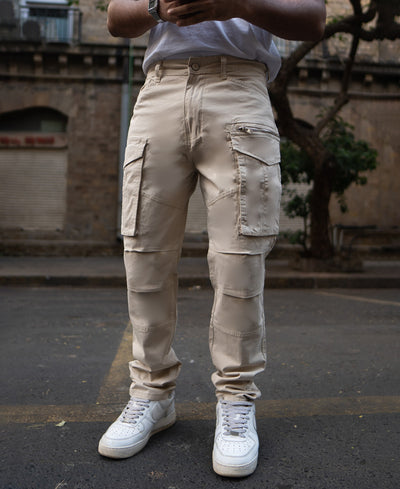 Beige Regular Fit Cargo
