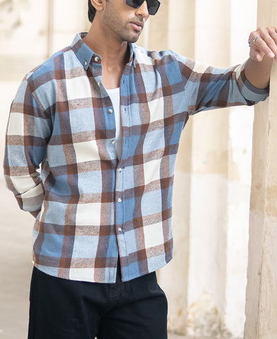 Multicolor Flannel Checks Shirt