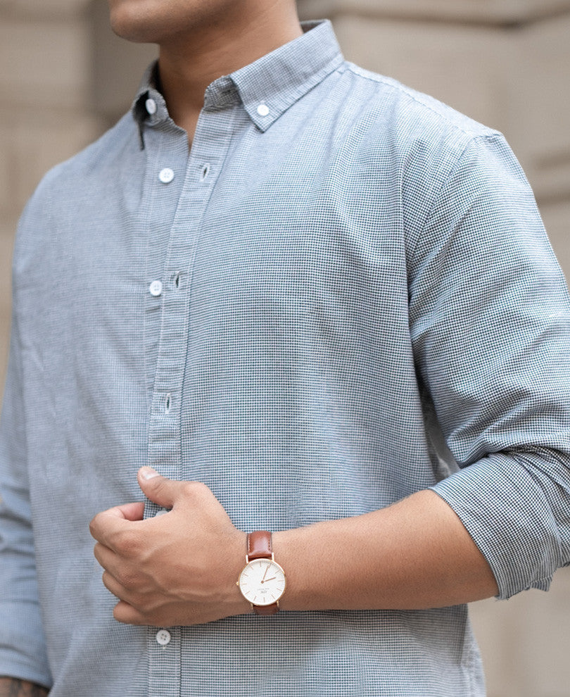 Black Micro Checks Shirt