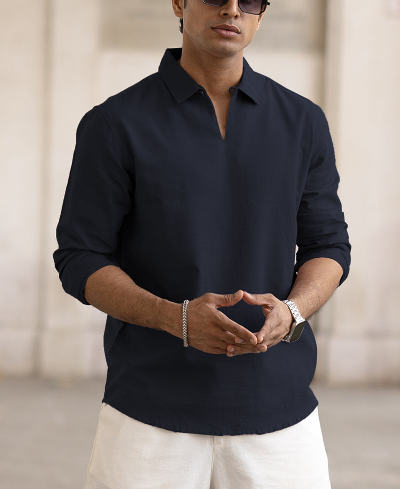 Navy Kurta Shirt