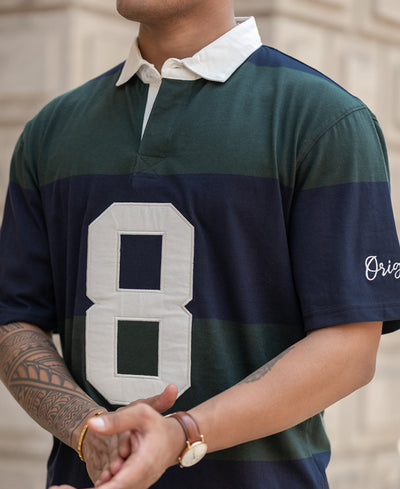 Green Embroidered Stripe T-Shirt