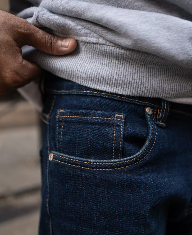 Indigo Regular Fit Basic Denim Jeans
