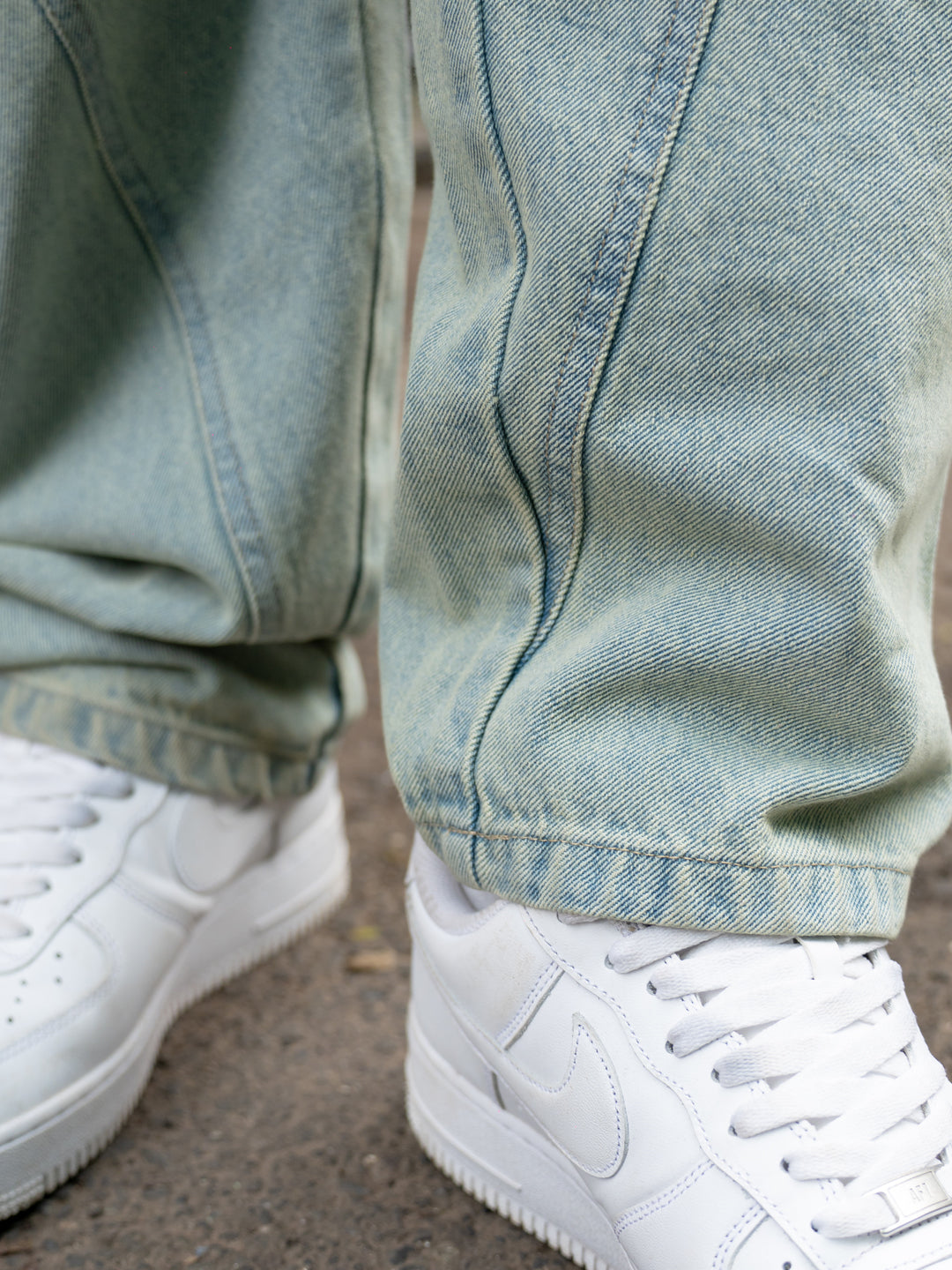 Light Blue Panneled Jeans