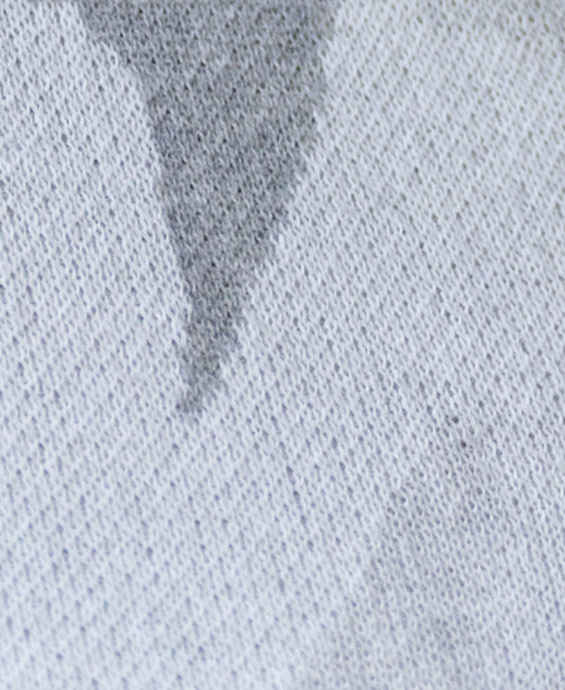 Grey Jacquard Knit T-Shirt 100% Cotton