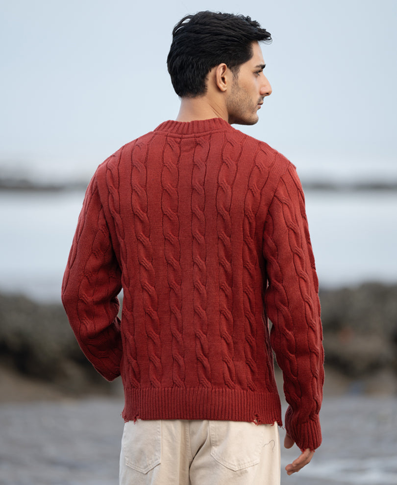 Ochre Cable Knit Sweater