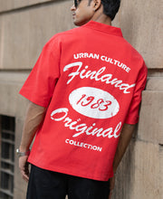 Red Printed Structure Shirt