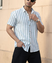 Sage Nautical Stripe Shirt.