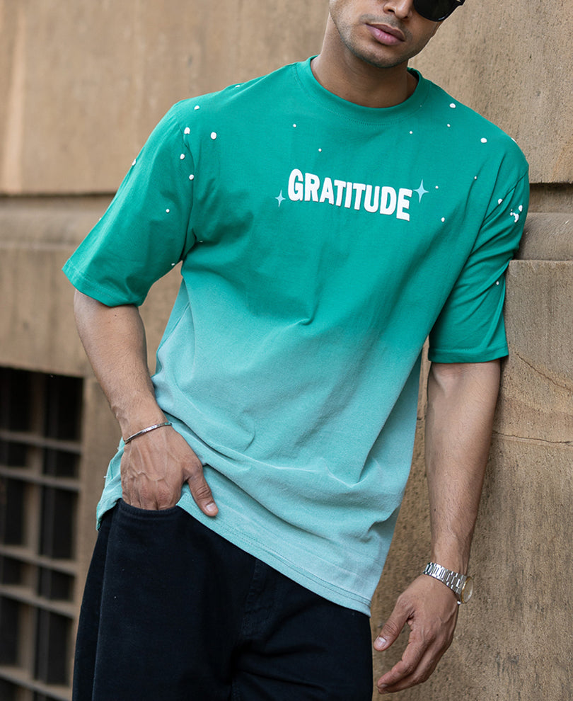 Green Ombre Printed T-Shirt