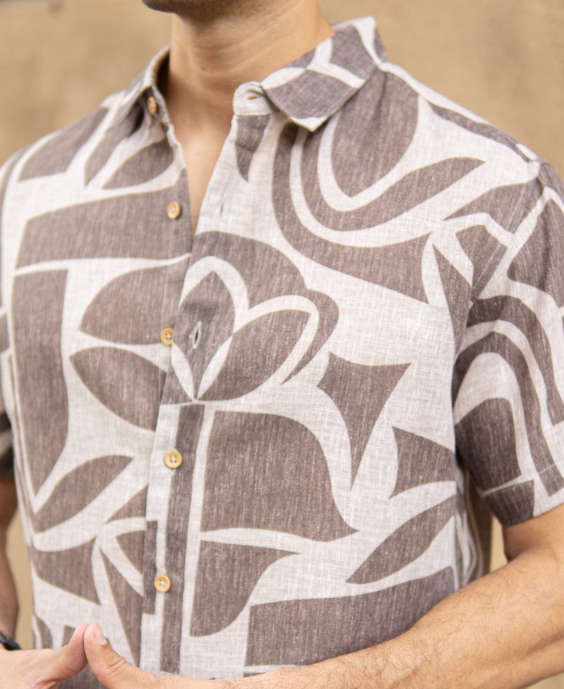 Brown Natural Print Shirt
