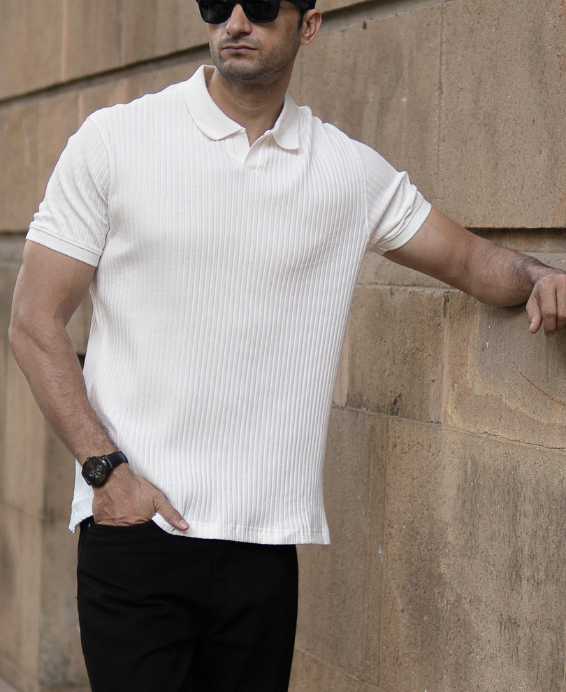 White Rib T-Shirt