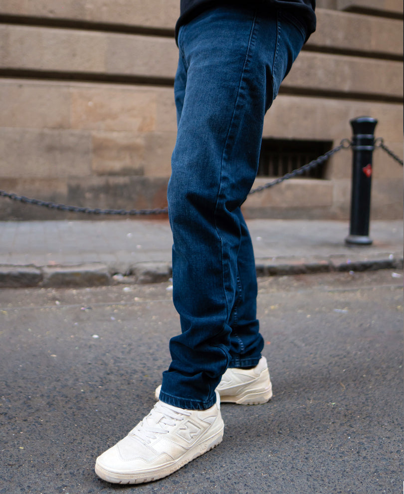 Dark Blue Regular Fit Denim Jeans