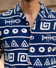 Navy Tribal Print Shirt