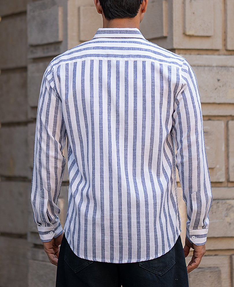 Navy Nautical Stripes Shirt