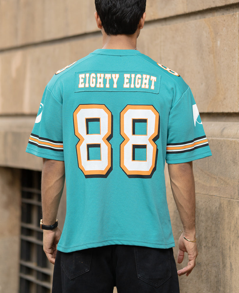 Sea Green Printed Jersey T-Shirt