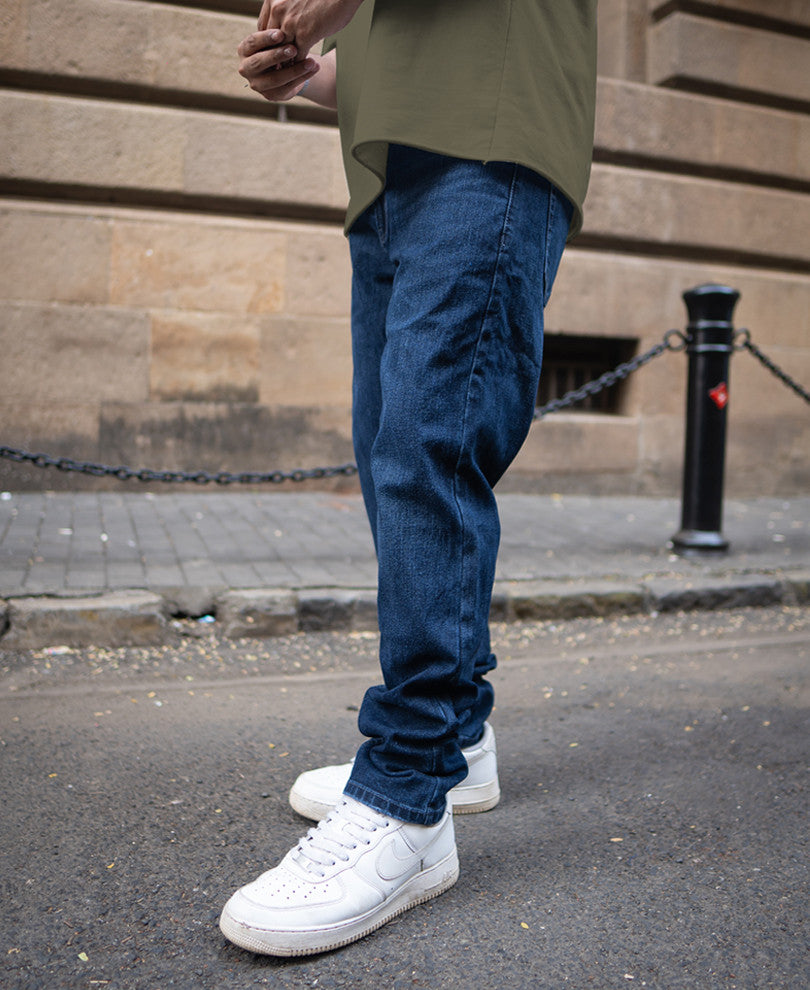 Indigo Blue Regular Fit Basic Jeans