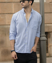 Light Blue Striped Button Down Shirt
