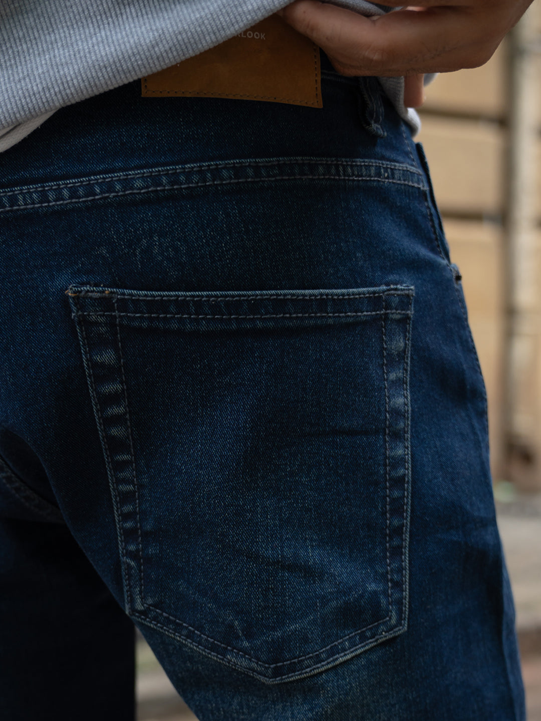 Dark Blue Washed Regular Fit Jeans