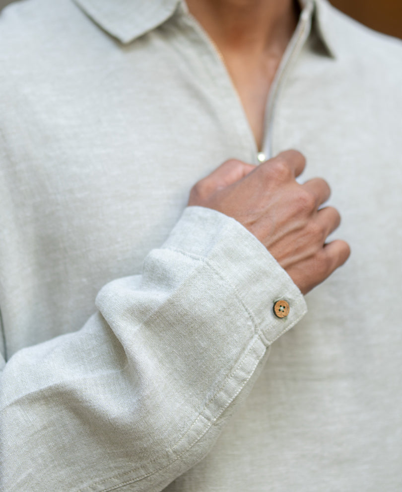 Pista Grey Lightweight Collar Shirt.