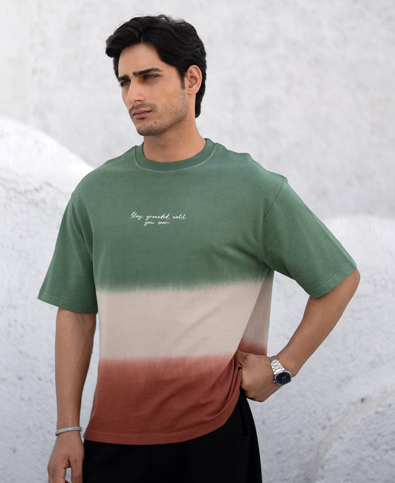 Green & Brown Ombre T-Shirt